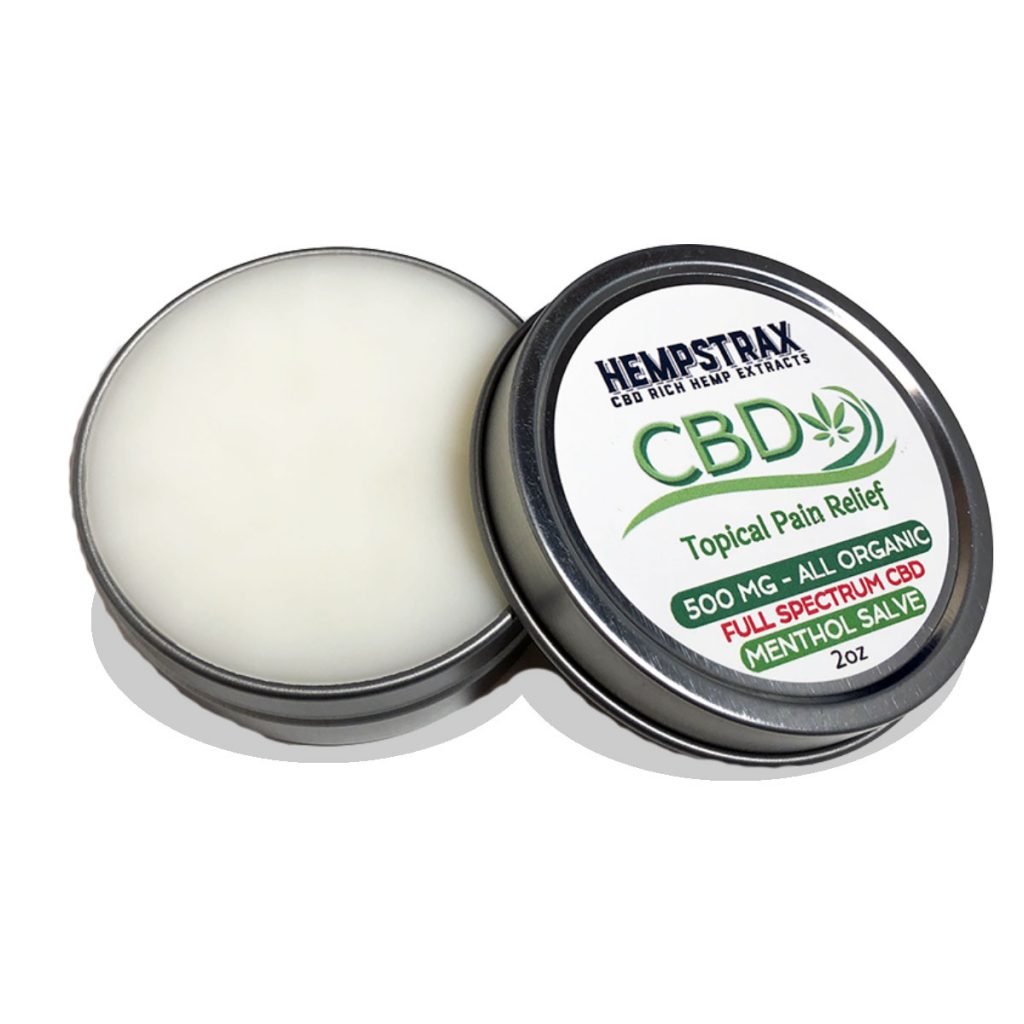 Hempstrax Topical 500mg CBD Salve with menthol in full spectrum