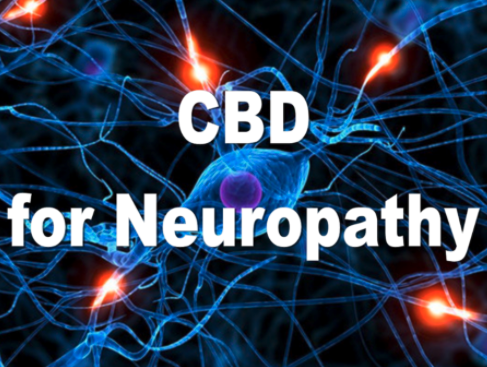 Graphic of neurons and text of Using CBD for Neuropathy