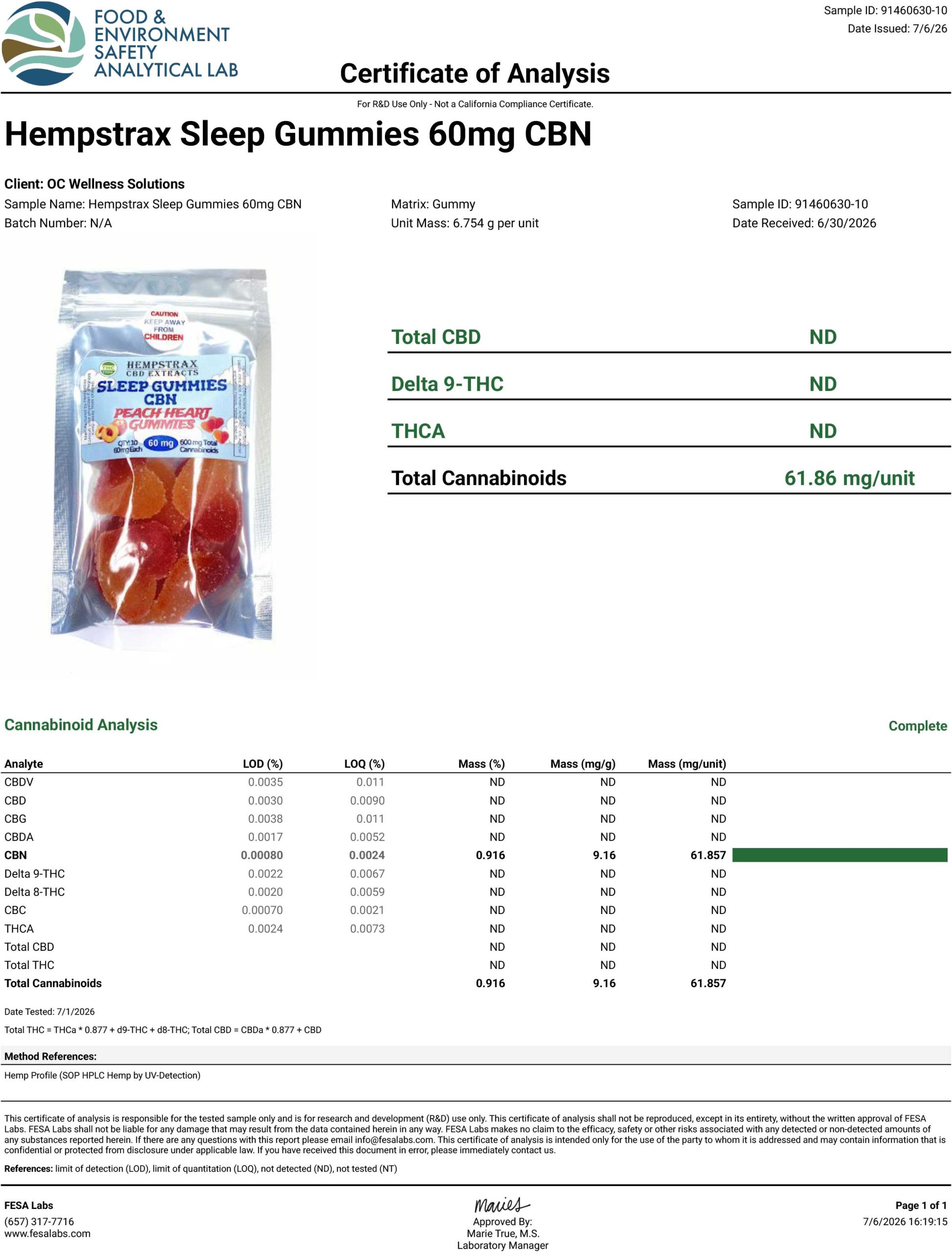 CBN 60mg Peach
